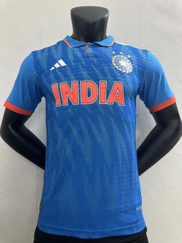 Player Version 2023/24 India Home Blue Thailand Soccer Jersey AAA-16