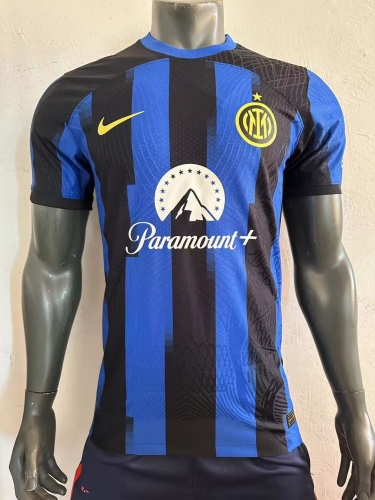 Player Version 2023/24 Inter Milan Home White & Black Thailand Soccer Jersey AAA-703/2100/308