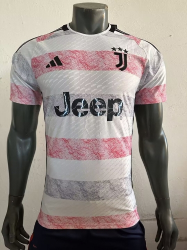 Player Version 23/24 Juventus FC Away Pink & White Thailand Soccer Jersey AAA-703