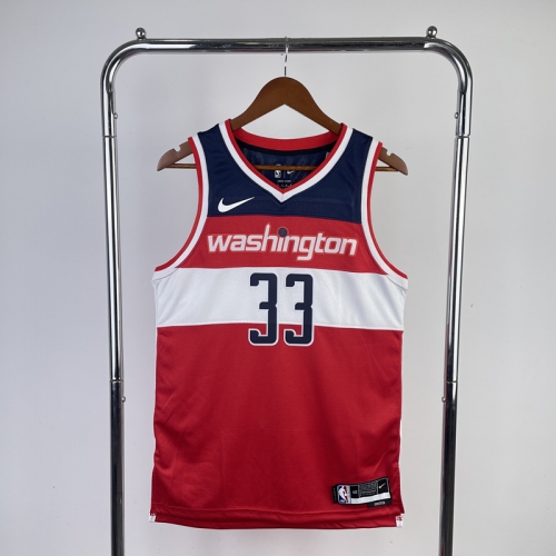 2023 Seasoin Washington Wizards Away Red #33 NBA Jersey-311