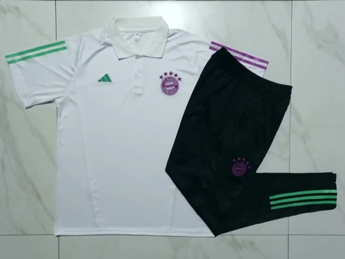 2023/24 Bayern München White Thailand Polo Uniform-815