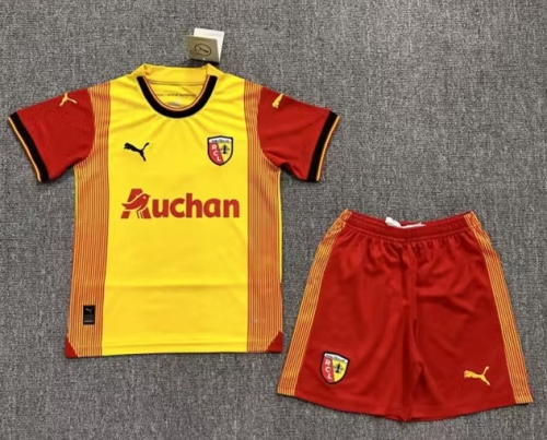 kids 2023/24 RC Lens Home Red & Yellow Kids/Youth Soccer Uniform AAA-GT/522