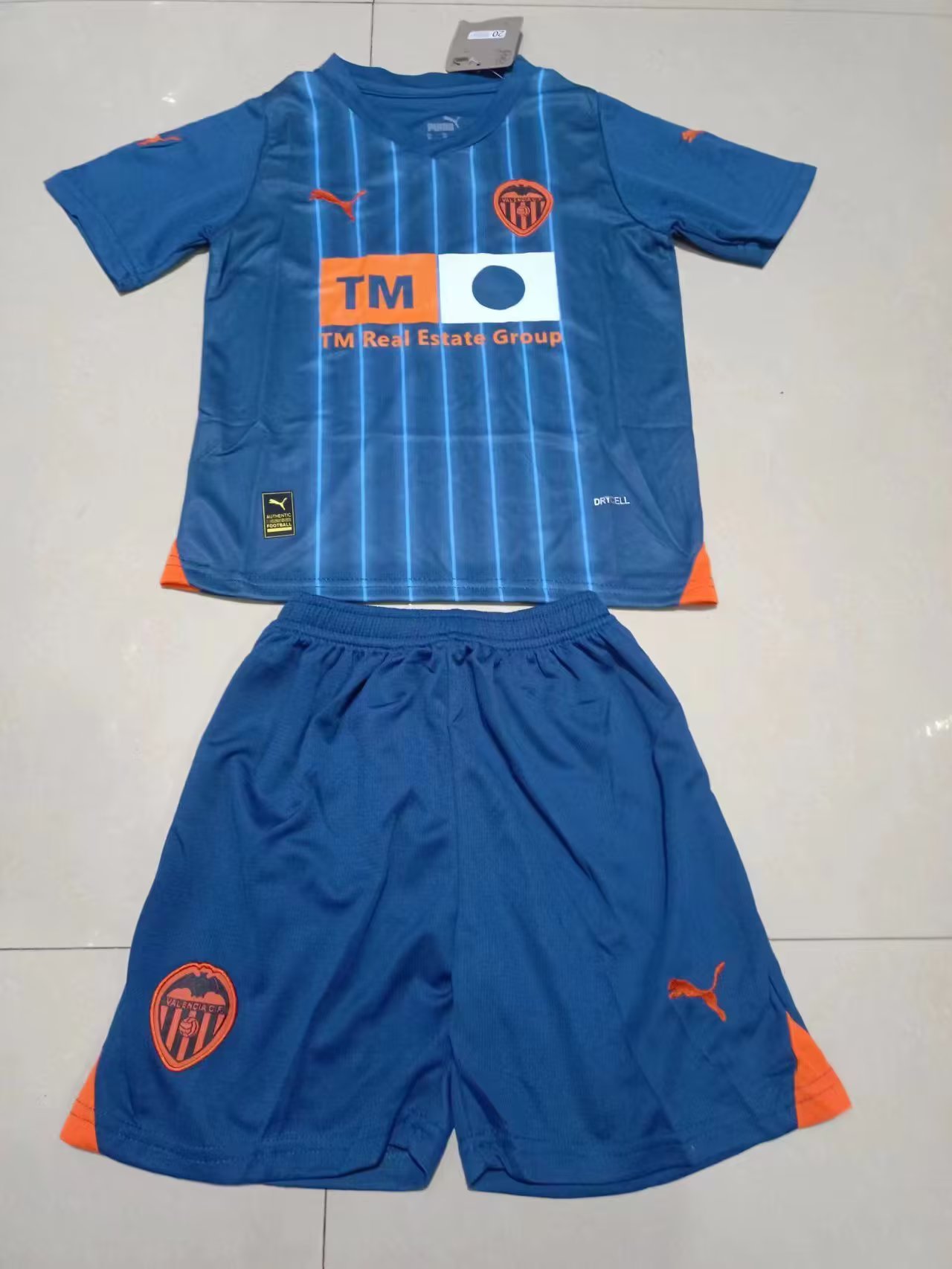 Kids 2023/24 Valencia Away Blue Kids/Youth Soccer Uniform507