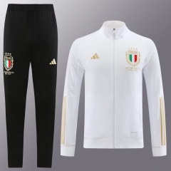 2023/24 Italy White Soccer Jacket Uniform-LH