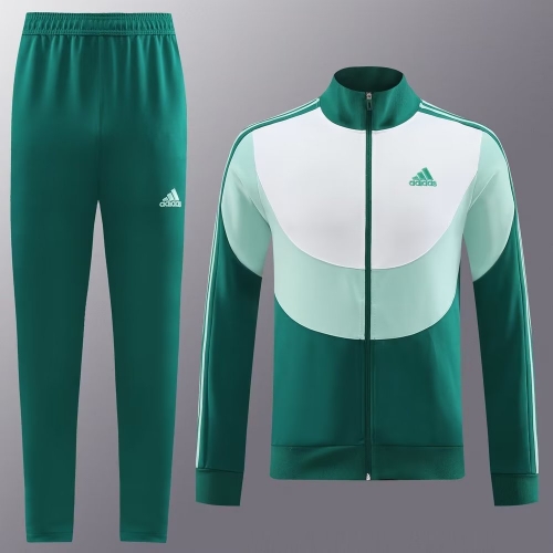 AJ15 # Addida 2022/23 White & Green Jacket Uniform-LH