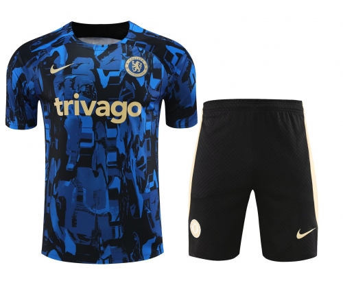 2023/24 Chelsea Blue & Black Thailand Training Soccer Uniform-418