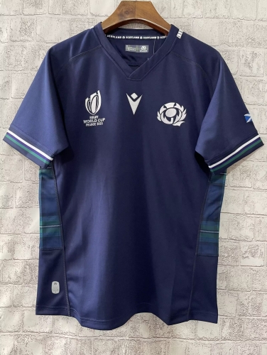 2023 World Cup Scotland Home Royal Blue Thailand Rugby Shirts-805