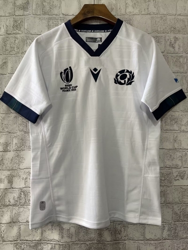2023 World Cup Scotland Away White Thailand Rugby Shirts-805