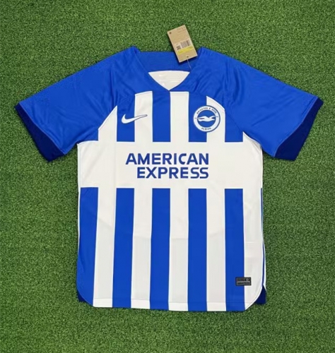 2023/24 Brighton & Hove Albion Home Blue & White Thailand Soccer Jersey AAA-23/320