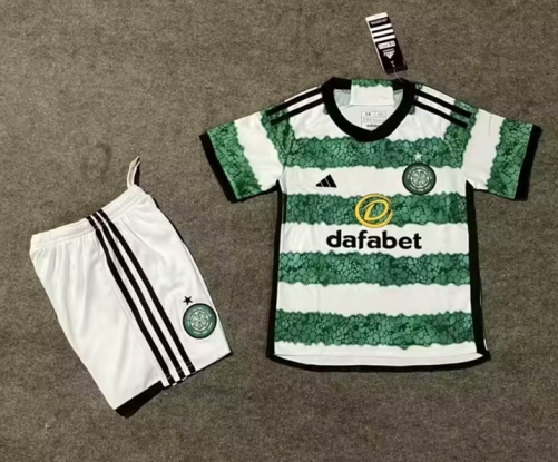 Kids/Youth 2023/24 Celtic Home White & Green Kids/Youth Soccer Uniform-507/SKE/522