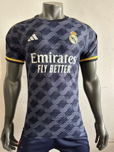 Player version 2023-24 Real Madrid Away Blue Thailand Soccer Jersey AAA-308/2100/703