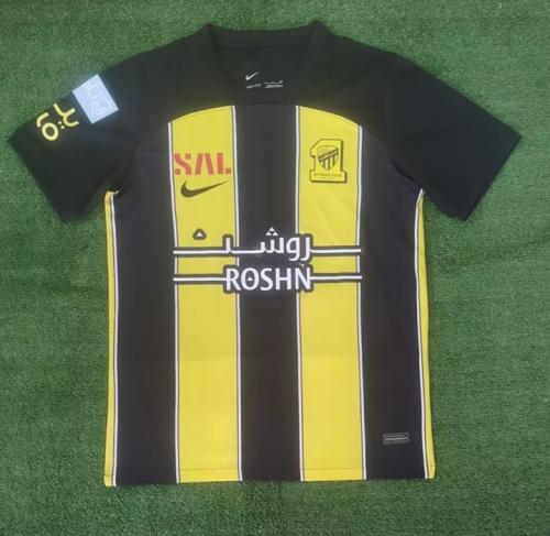 2023/24 Al-Ittihad Home Yellow Thailand Soccer Jersey AAA-416