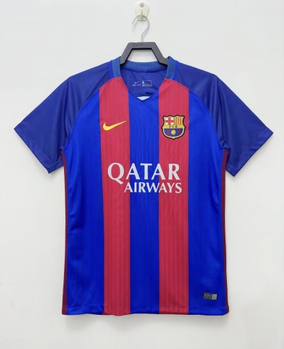 2016-2017 Retro Version Barcelona Home Red & Blue Thailand Soccer Jersey AAA-811