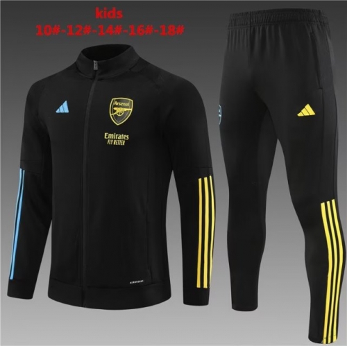 Kids 2022-23 Arsenal Black Kids/Youth Soccer Jacket Uniform-801/GDP/815