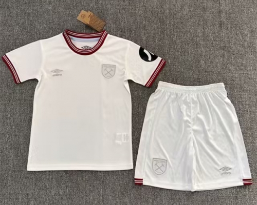 2023/24 West Ham United Away White Kids/Youth Soccer Uniform-522/507