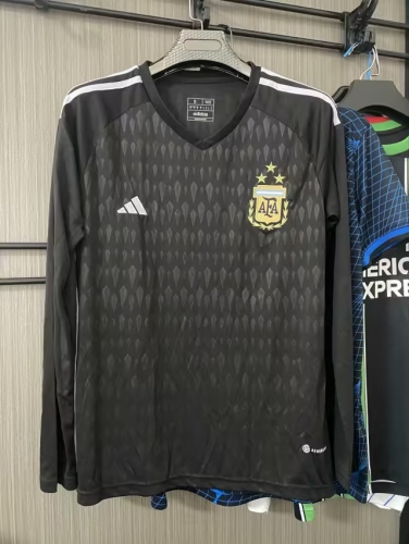 2023/24 Argentina Goalkeep Black Thailand LS Soccer Jeesey AAA-410