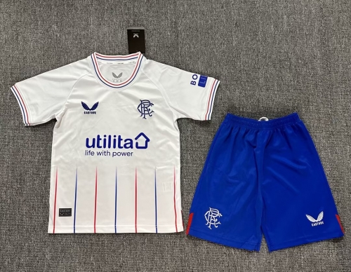 Kids 2023/24 Rangers Away White Kids/Youth Thailand Soccer Jersey AAA-522/507