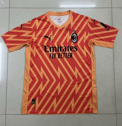 2023/24 AC Milan Goalkepeer Orange Thailand Soccer Jersey AAA-407