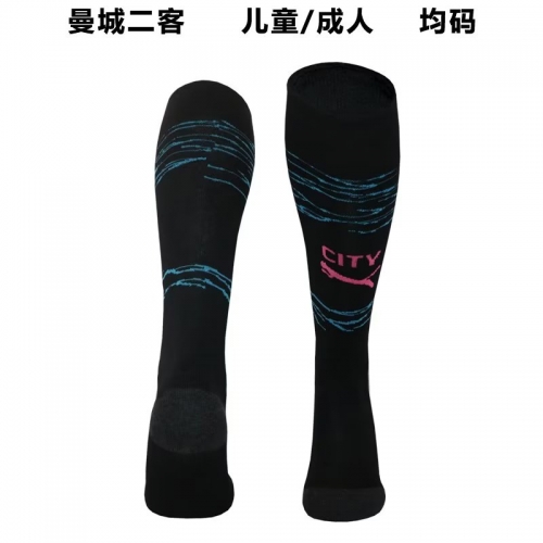 2023/24 Manchester City 2nd Away Black Thailand Soccer Socks