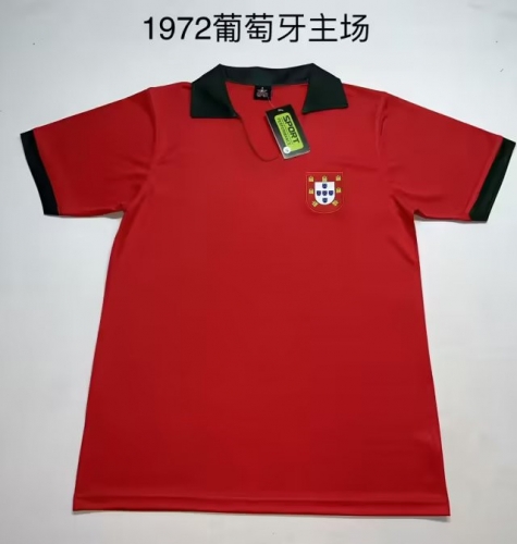 1972 Retro Version Portugal Home Red Thailand Soccer Jersey AAA-709