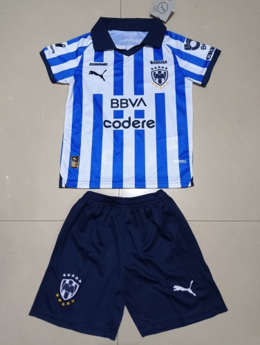 Kids 2023/24 Special Version Monterrey Blue & White Kids/Youth Soccer Uniform-507