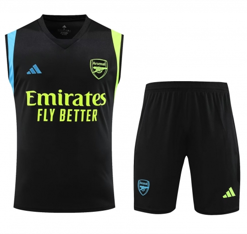 2023/24 Arsenal Black Thailand Soccer Training Vest Unifrom-418