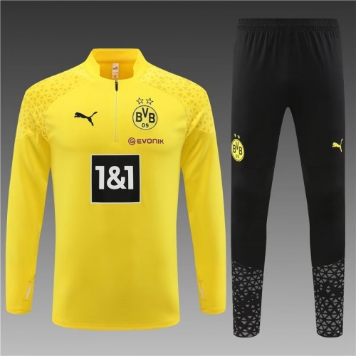 2023/24 Borussia Dortmund Yellow Soccer Tracksuit Uniform-801/815/411/GDP