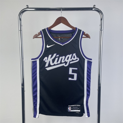 2024 Season NBA Sacramento Kings Away Black #5 Jersey-311