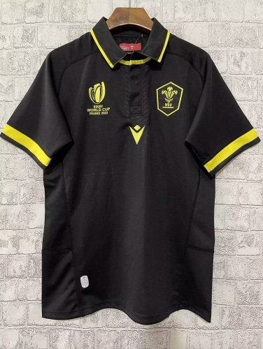 2023 World Cup  Wales Away Black Thailand Rugby Shirts-805