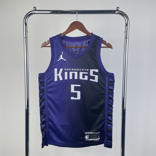2024 Season Feiren Limited Version NBA Sacramento Kings Black & Purple #5 Jersey-311