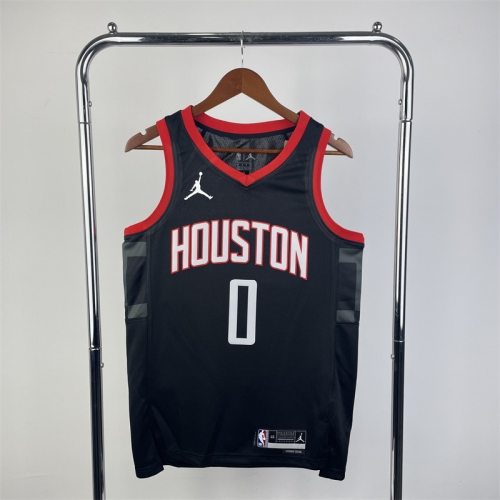 24 Season Feiren Limited Version Houston Rockets Black NBA #0 Jersey-311