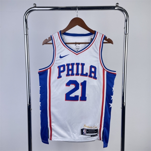 2023 Season NBA Philadelphia 76ers Home White #21 Jersey-311