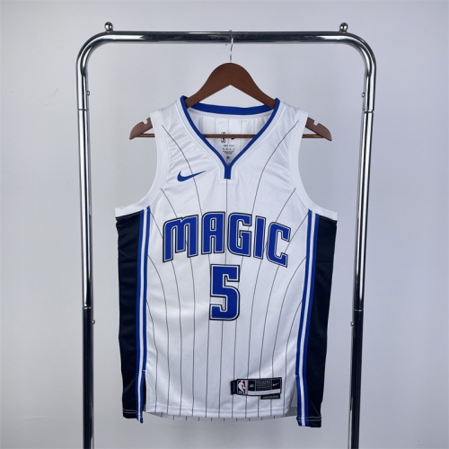 2023 Season NBA Orlando Magic Home White #5 Jersey-311