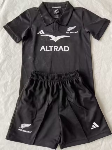 Kids 2023 All Black Thailand Rugby Uniform-805