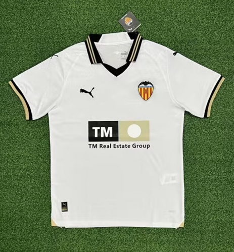 2023/24 Valencia Home White Thailand Soccer Jersey AAA-416/320