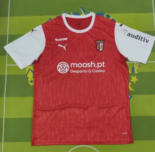 2023/24 SC Braga Home Red Thailand Soccer Jersey AAA-522