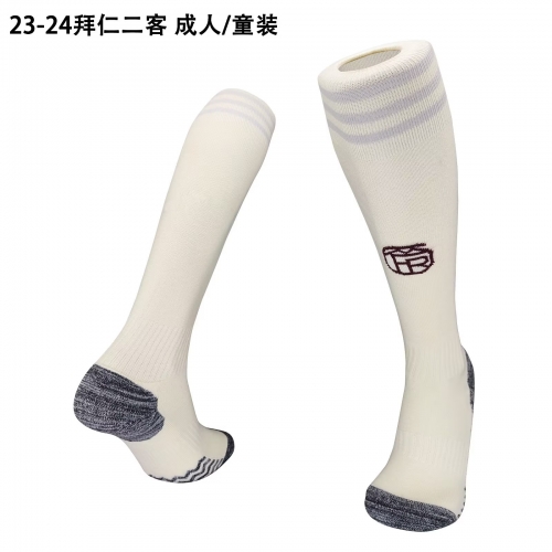 2023/24 Bayern München 2nd Away Light Yellow Thailand Soccer Socks