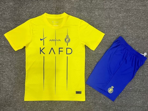 2023/24  Al-Nassr FC Home Black & Yellow Soccer Uniform-516/302/SKE