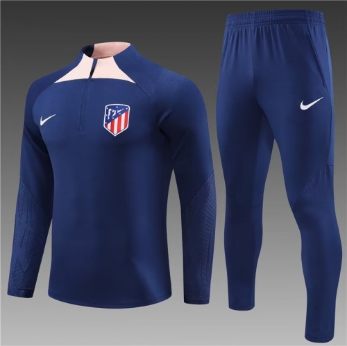 2023/24 Atletico Madrid Royal Blue Thailand Soccer Tracksuit Uniform-801