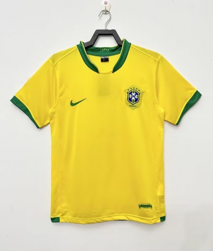 2006 Retro Version Brazil Home Yellow Thailand Soccer Jersey AAA-JM/811