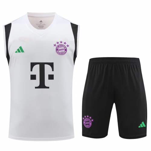 2023/24 Bayern München White Thailand Soccer Training Jersey Vest Uniform-418