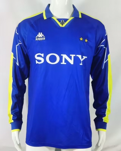 96-97 Retro Version Juventus Blue LS Thailand Soccer Jersey AAA-601/503