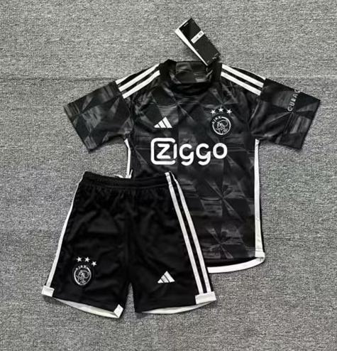 Kids 2023/24 Ajax 2nd Away Black Kids/Youth Soccer Uniform-516/507