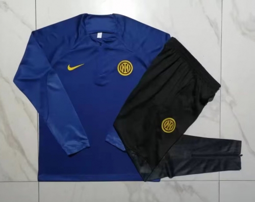 2023/24 Inter Milan Cai Blue Thailand Soccer Tracksuit Uniform-815