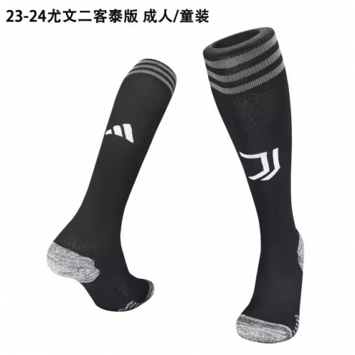 2023/24 Juventus FC 2nd Away Black Thailand Soccer Socks