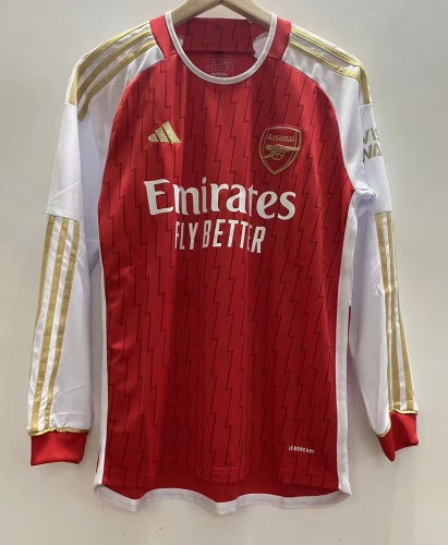 2023/24 Arsenal Home Red LS Thailand Soccer Jersey AAA-705