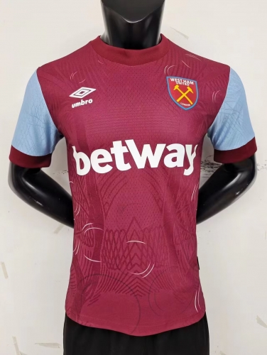 Player Version 2023/24 West Ham United Home Red Thailand Soccer Jersey AAA-MY