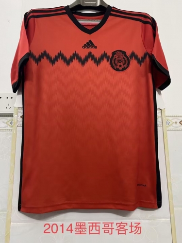 2014 Retro Version Mexico Away Red Thailand Soccer Jersey AAA-2041
