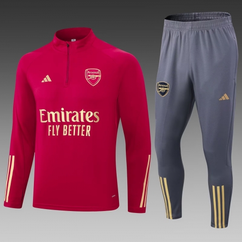 2023/24 Arsenal Red Soccer Tracksuit Uniform-411