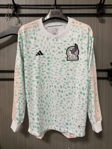 2023/24 Mexico Goalkepeer White Thailand LS Soccer Jersey AAA-410